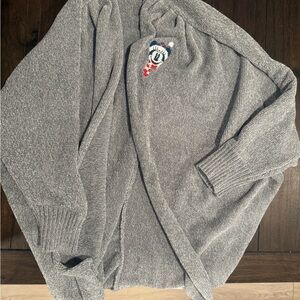 Disney Gray Cardigan Sweater Relaxed Fit